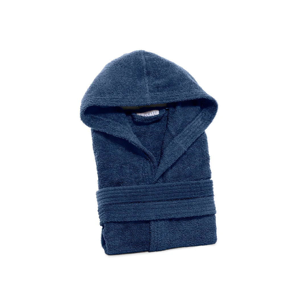 Accappatoio in Spugna di cotone Con Cappuccio Caleffi Minorca Unisex