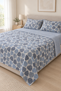Completo letto matrimoniale in flanella - fantasia Leaf