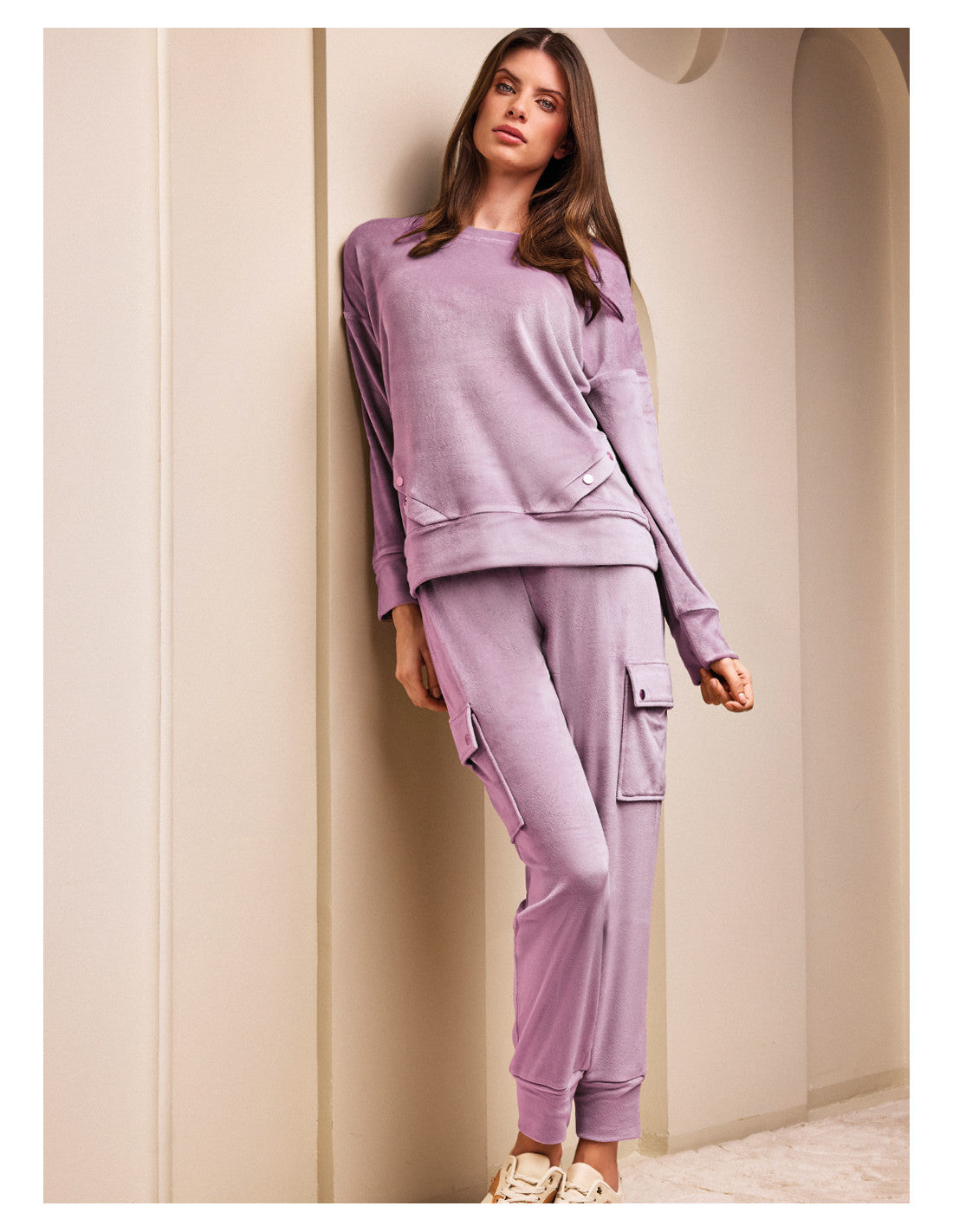 Tuta da donna invernale in Soft Velurgirocollo serie - LEISURE