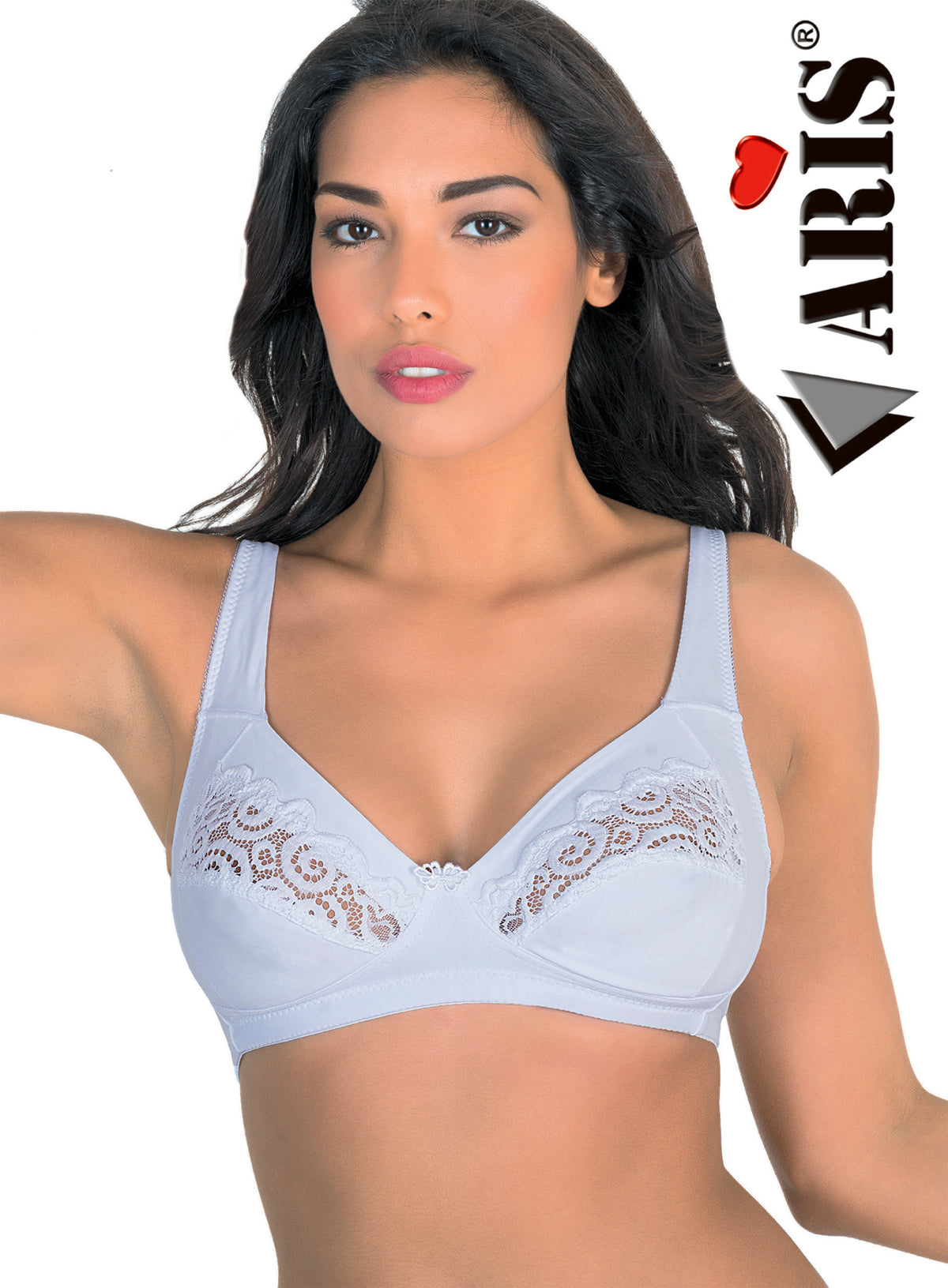 Reggiseno in morbida microfibra e pizzo - Bianco
