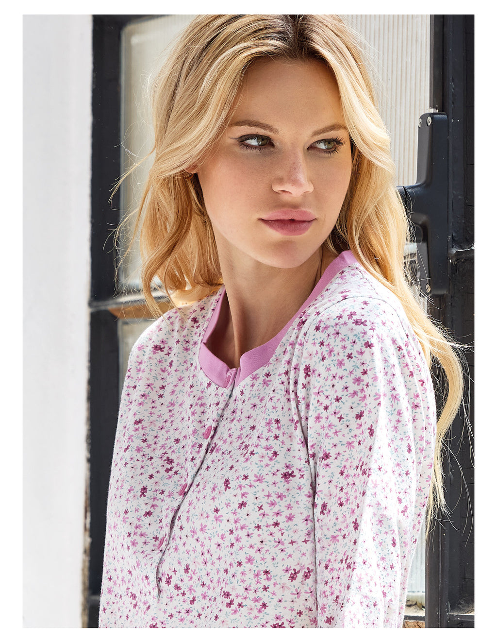 Pigiama Donna Serafino manica lunga in cotone