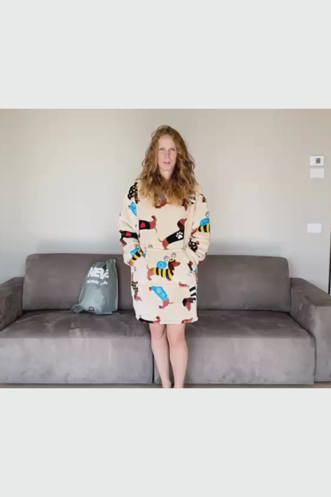 Felpone casa Fluffy stampato