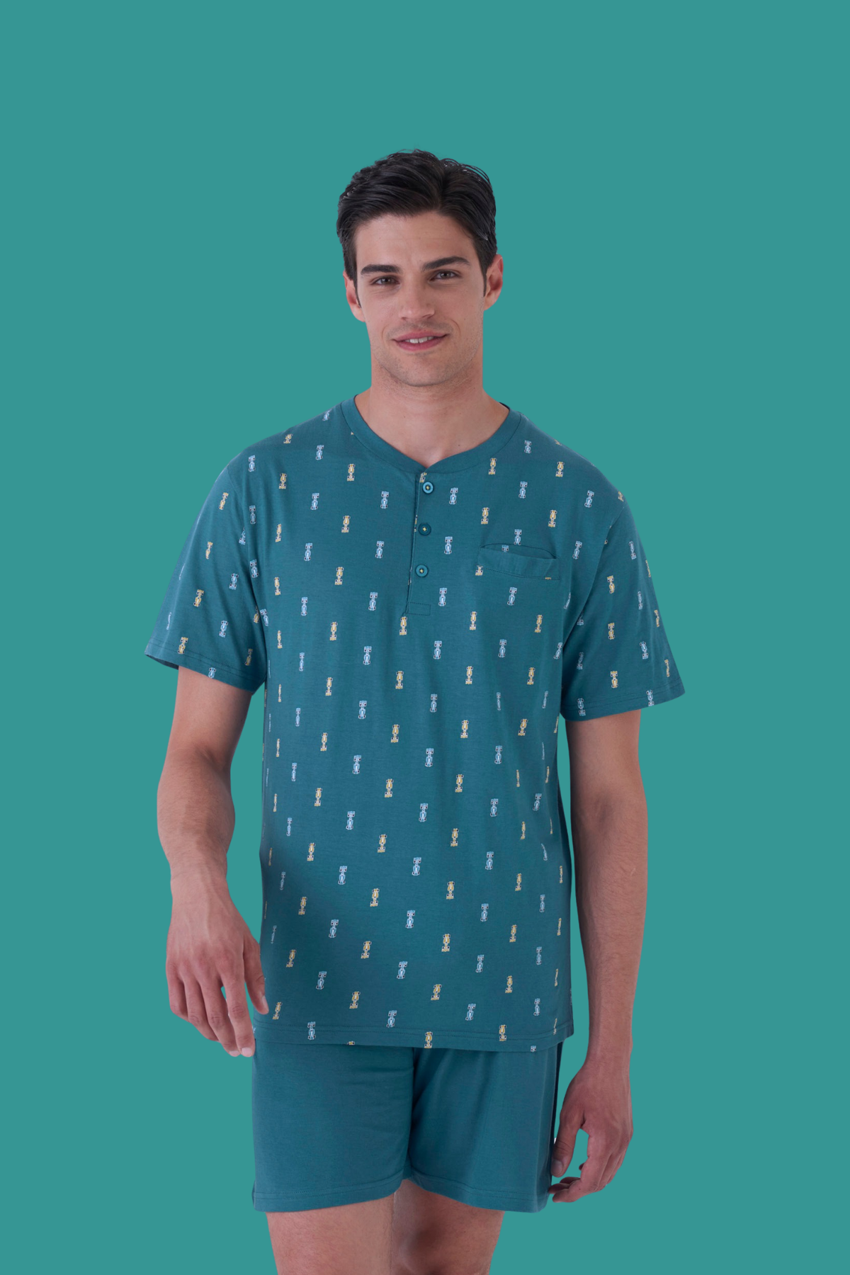 Pigiama corto uomo t-shirt + shorts - Avio